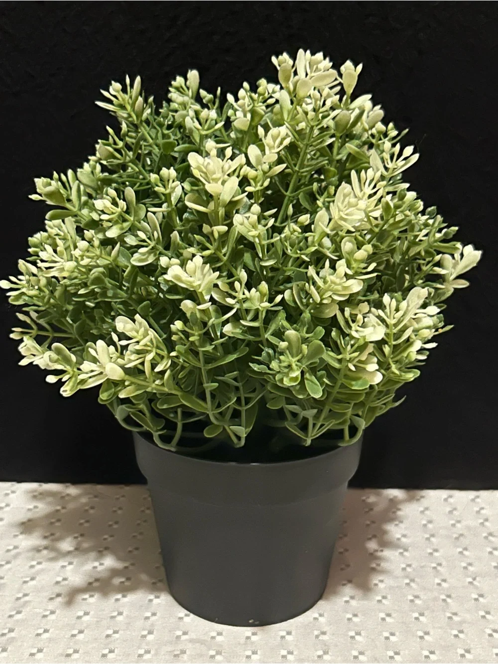 Ikea Artificial Potted Rosemary Plant Lifelike 9.5 with IKEA Socker Metal Pot